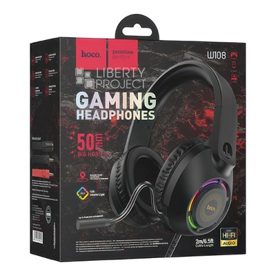 אוזניות גיימינג HOCO W108 שחור