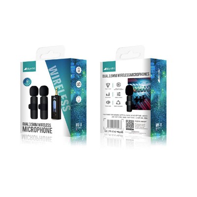 מיקרופון דש אלחוטי כפול WM-20 טייפ סי