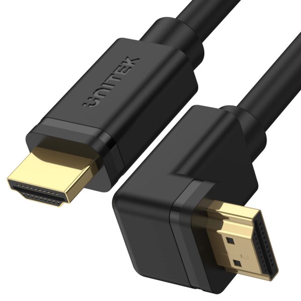כבל ‎HDMI‎ בזווית ‎90°‎ ‎High Speed‎ ‎4K@60Hz‎ באורך ‎2 מ׳