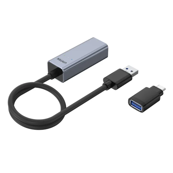 מתאם Hybrid USB-C / USB-A ל-Ethernet ‎2.5Gbps (Gigabit+)