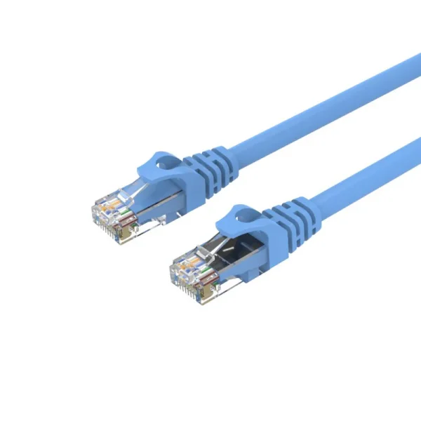 כבל רשת UTP CAT6 ‏RJ45↔RJ45 (8P8C), כחול, קוטר 6.0mm (מטר 1)