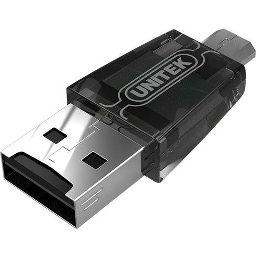קורא כרטיסים Micro USB 2.0 עם חיבור USB-A וחריץ MicroSD תומך OTG